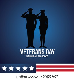 Veterans Day illustration. EPS 10 vector.