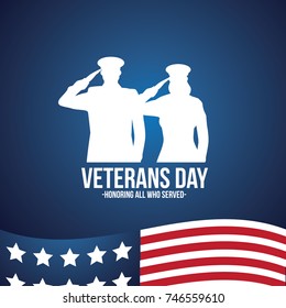 Veterans Day illustration. EPS 10 vector.