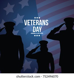 Veterans Day illustration. EPS 10 vector.