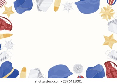 Veterans Day Illustration Frame Background