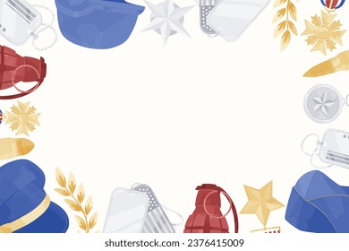 Veterans Day Illustration Frame Background