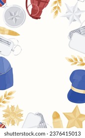 Veterans Day Illustration Frame Background