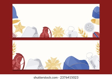 Veterans Day Illustration Frame Background