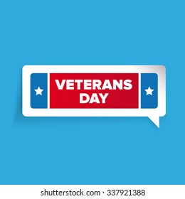 Veterans day label vector