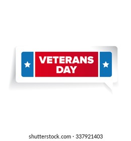 Veterans day label vector