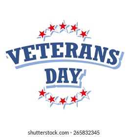veterans day logo isolated on white background vector illustration