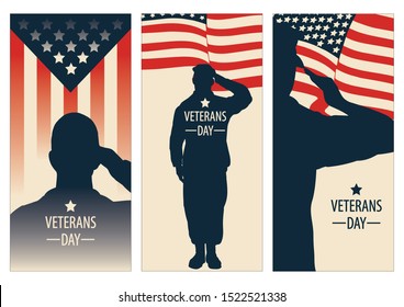 Veterans Day, Memorial Day, Patriot Vector for Banner, Brochure, Print Ad, Sticker