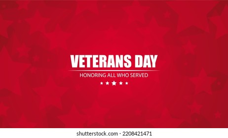 Veterans Day, November 11. Honoring all who served, posters, modern design vector illustration for banners, posters, postcards.	