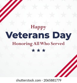 veterans day November 11th modern creative banner, sign, design concept, social media post with text, starts and and american flag
