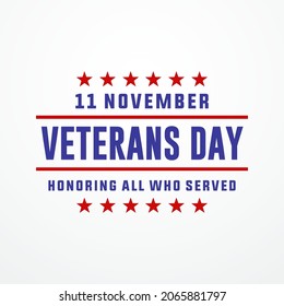veterans day November 11th modern creative banner, sign, design concept, social media post with text, starts and and american flag