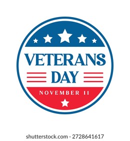 Plantilla del Vector del Círculo Patriótico del Día de los Veteranos