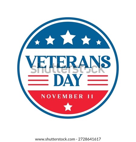 Veterans Day Patriotic Circle Vector Template