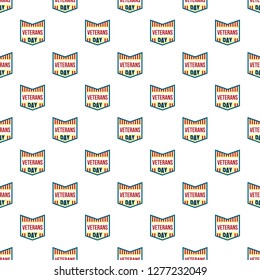 Veterans day pattern seamless vector repeat for any web design