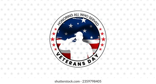 Veterans day poster. Veteran's day illustration with american flag, 11th November, Vector illustration	