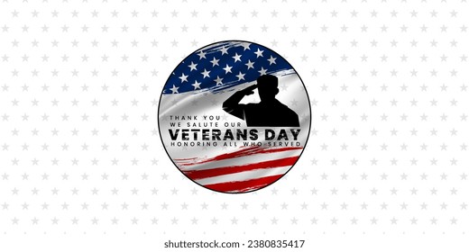 Veterans day poster. Veteran's day illustration with american flag, 11th November, Vector illustration	