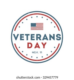 Veterans Day retro badge