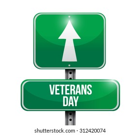 veterans day road sign illustration design icon graphic