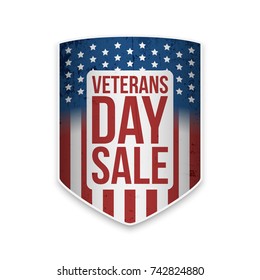 Veterans Day Sale Banner with Text