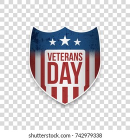 Veterans Day Sale greeting Shield with Text