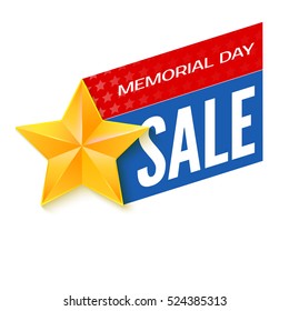 Veterans day sale. Sticker, banner, national holiday template Vector illustration