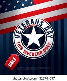 Veterans Day. Sale. Vector Banner