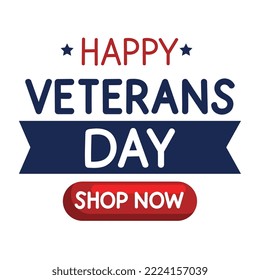 veterans day shop now lettering