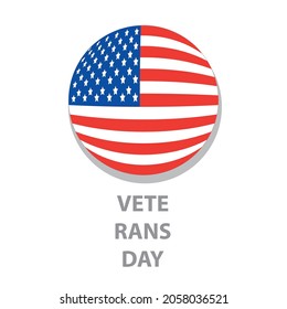 Veterans Day Sign and Badge Vector Illustration