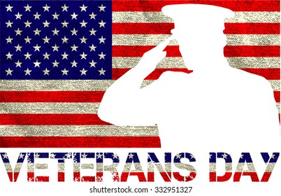 veterans day sign illustration design over a blank background