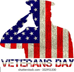 veterans day sign illustration design over a blank background