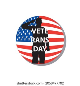 Veterans Day Sign and Vector Illustration