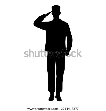 Veterans Day Silhouette. Vector Image