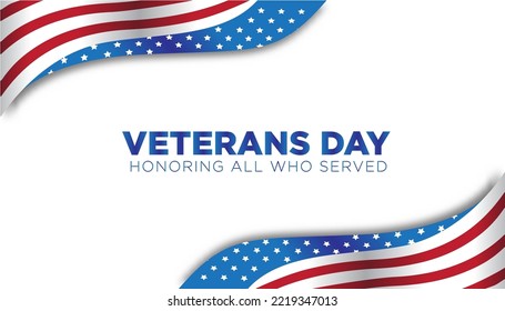 Veterans Day Simple Vector, this illustration suitable for banner, giftt card or greeting card