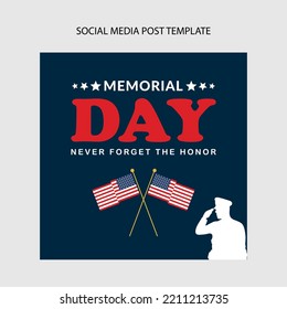 Veterans day social media post design