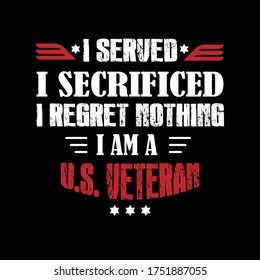 Veterans day t shirt design template.