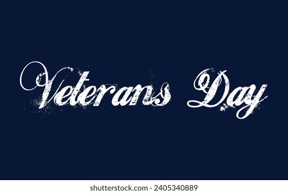 Veterans day text hand lettering quote for banner poster or card