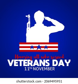 Tagesthema der Veteranen. Vektorgrafik. Geeignet für Poster, Banner, Kampagne und Grußkarte.