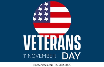 Veterans Day Tribute with American Flag and Saluting Soldier observed on November 11. Vector template for background, banner, card, poster design.
