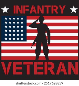 VETERANS DAY T-SHIRT DESIGN , VETERANO DE INFANTARIA