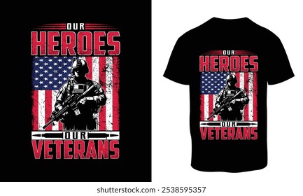 Veterans day t-shirt design, proud USA army soldier t shirt, vintage USA grunge flag design, Army t shirt design template, USA veterans t shirt design