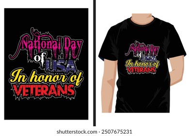 Veterans day typography Festival vector t-shirt design for men, women, boy's and girl's dress, Modern and stylish abstract texture exotic design for cloth, paper, cover, fabric, interior décor