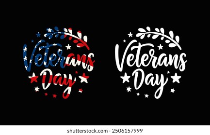 Veterans Day typography t shirt design