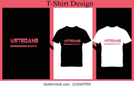veterans day typography t-shirt design