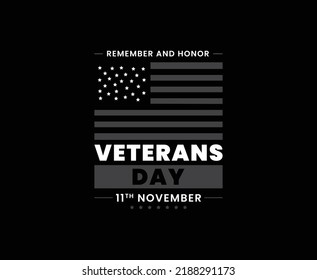 Veterans Day Typography Vector T-shirt Design 