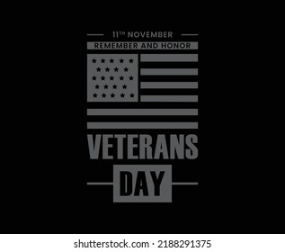 Veterans Day Typography Vector T-shirt Design 