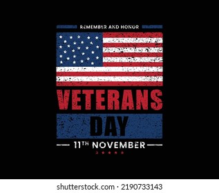 Veterans Day Typography Vector T-shirt Design 