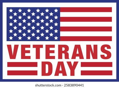 Veterans Day, US Holiday, Happy Birthday, American Flag, USA, America, American Star, Stars and Strips, Patriotic, Vector, Logo