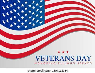 Veterans Day USA Flag Illustration