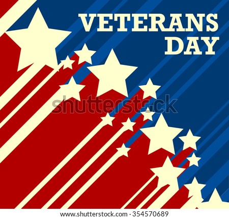 Veterans Day. Usa flag on background
