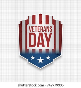 Veterans Day USA patriotic Sign