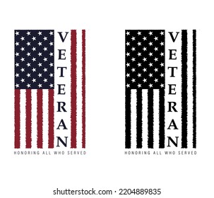 Veterans day USA, vector illustration Honoring all who served. November 11